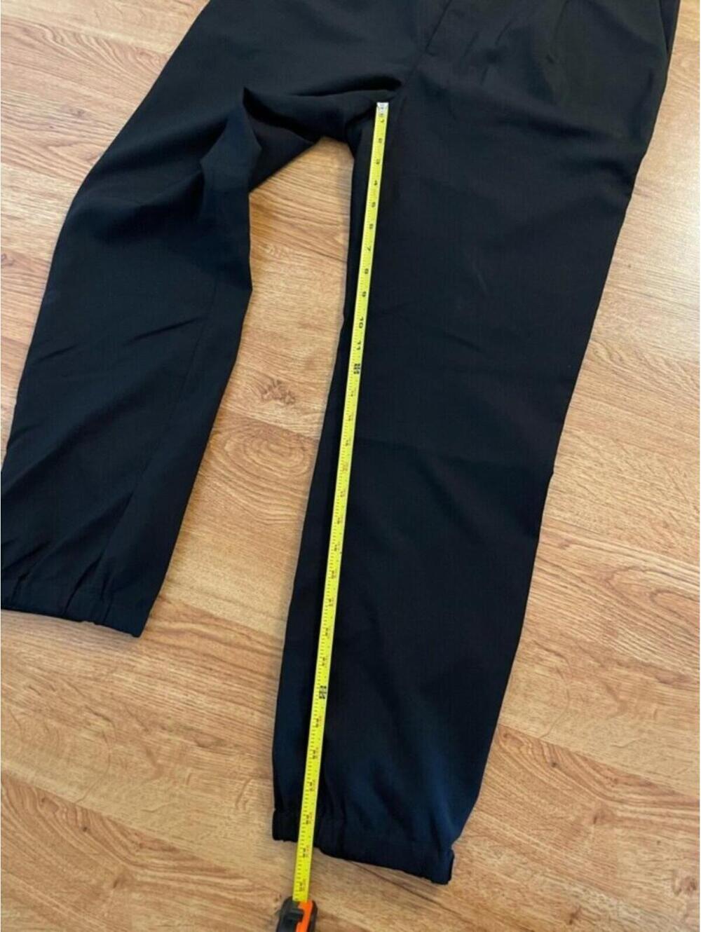 Prada Black Technical Jogger Pants Logo Ankle Strap Size 46 US 10/12 - Picture 9 of 15
